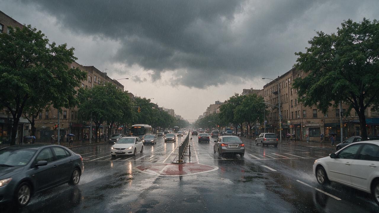 河北唐山秦皇岛多地暴雨预警升级,今天傍晚雨势发展迅速道路湿滑